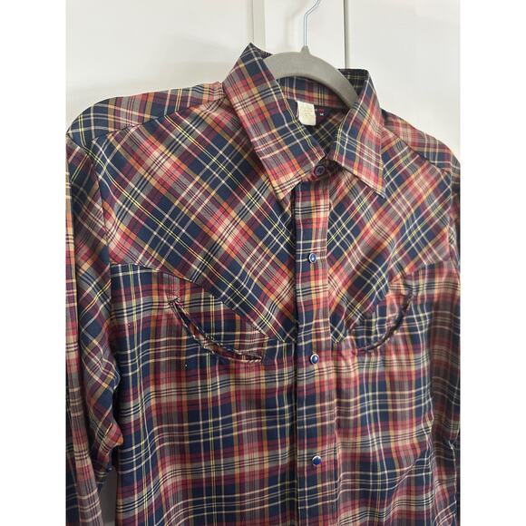 148. Vintage Levi's Plaid Shirt; Big E; 1960s/70s; Size Medium - Picture 1 of 7